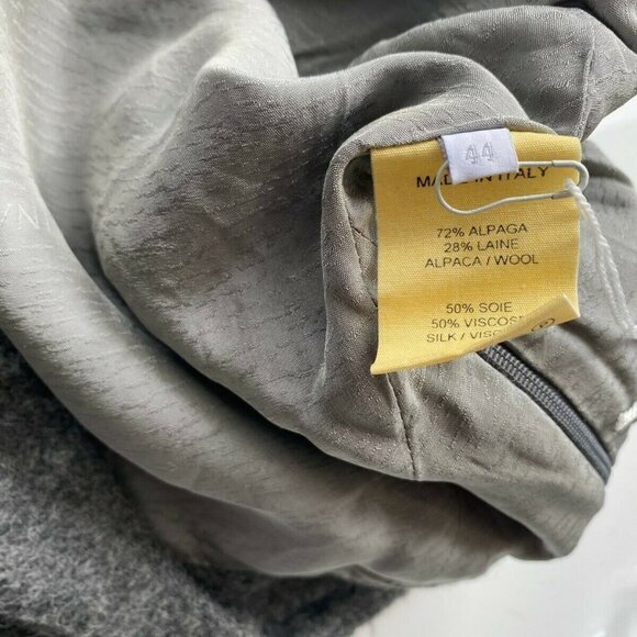 Nina Ricci Women's Size 44 US12 Large Gray Skirt Alpaca A-Line Silk Lined Mini - Picture 6 of 10